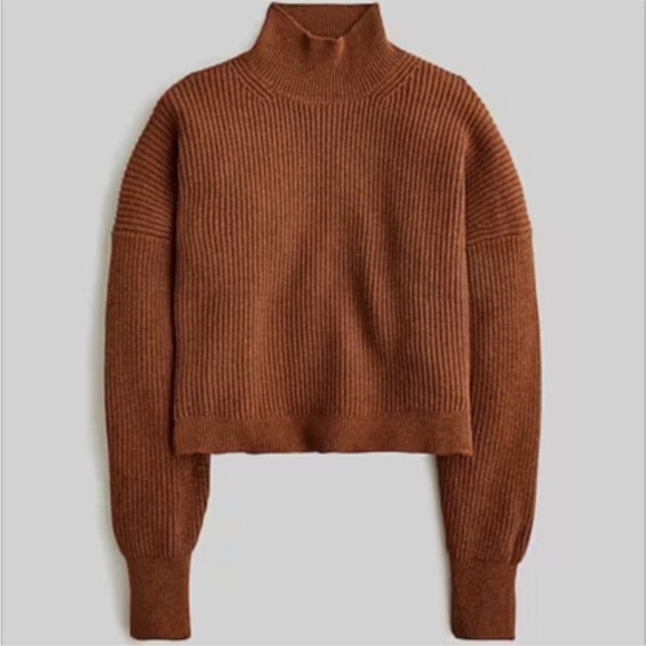 J. CREW Ribbed turtleneck sweater in stretch yarn size XL...